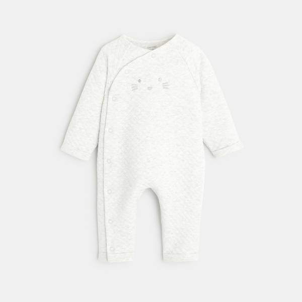 قميص بودي مع بيجامة أفرول مزيّنة بوجه قطة